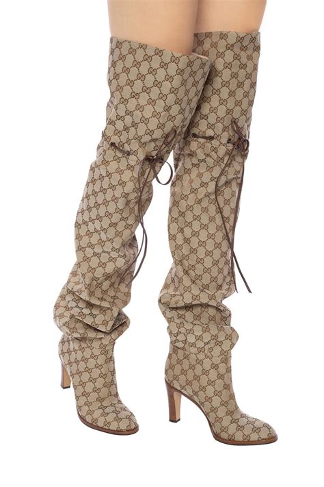 replica gucci winter boots|gucci monogram thigh high boots.